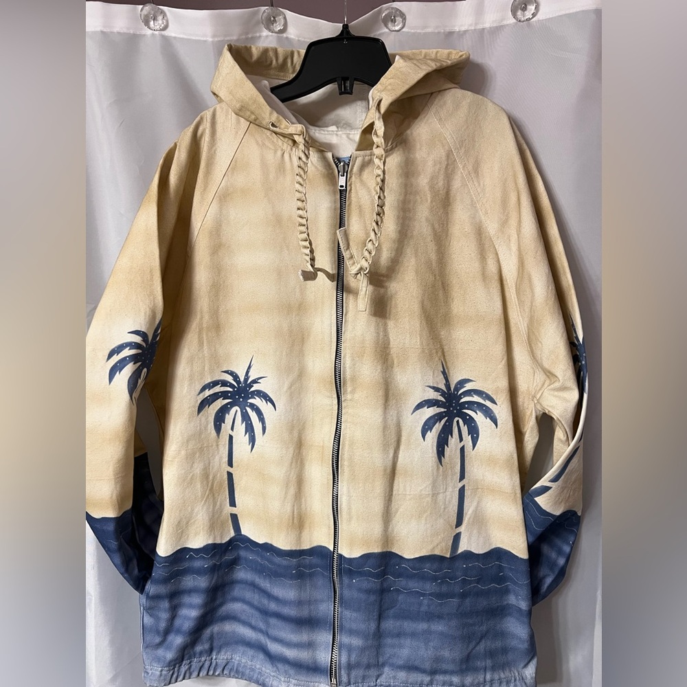 Blue Persuasion light beach jacket. Vintage new without tags